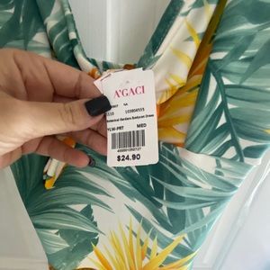 Hawaiian print spaghetti strap dress